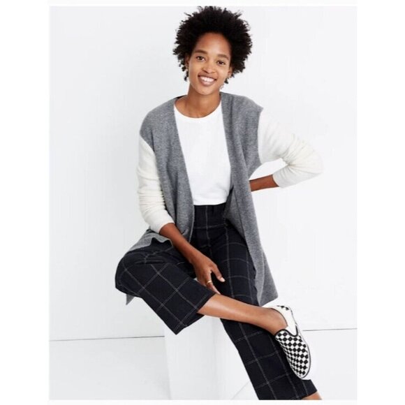 Madewell Women's Colorblock Kent Cardigan Sweater in Coziest Yarn size XS - Picture 2 of 9